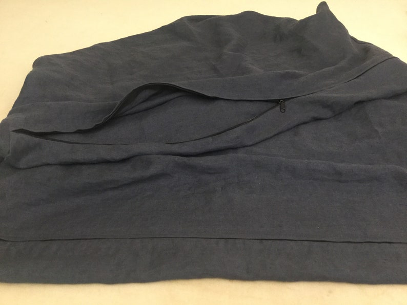 Wedge Pillow Cover in Charcoal Grey Linen Washable Soft Etsy