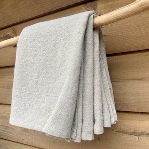 Rustic Organic Linen Towel: Softened Heavy Duty European Flax