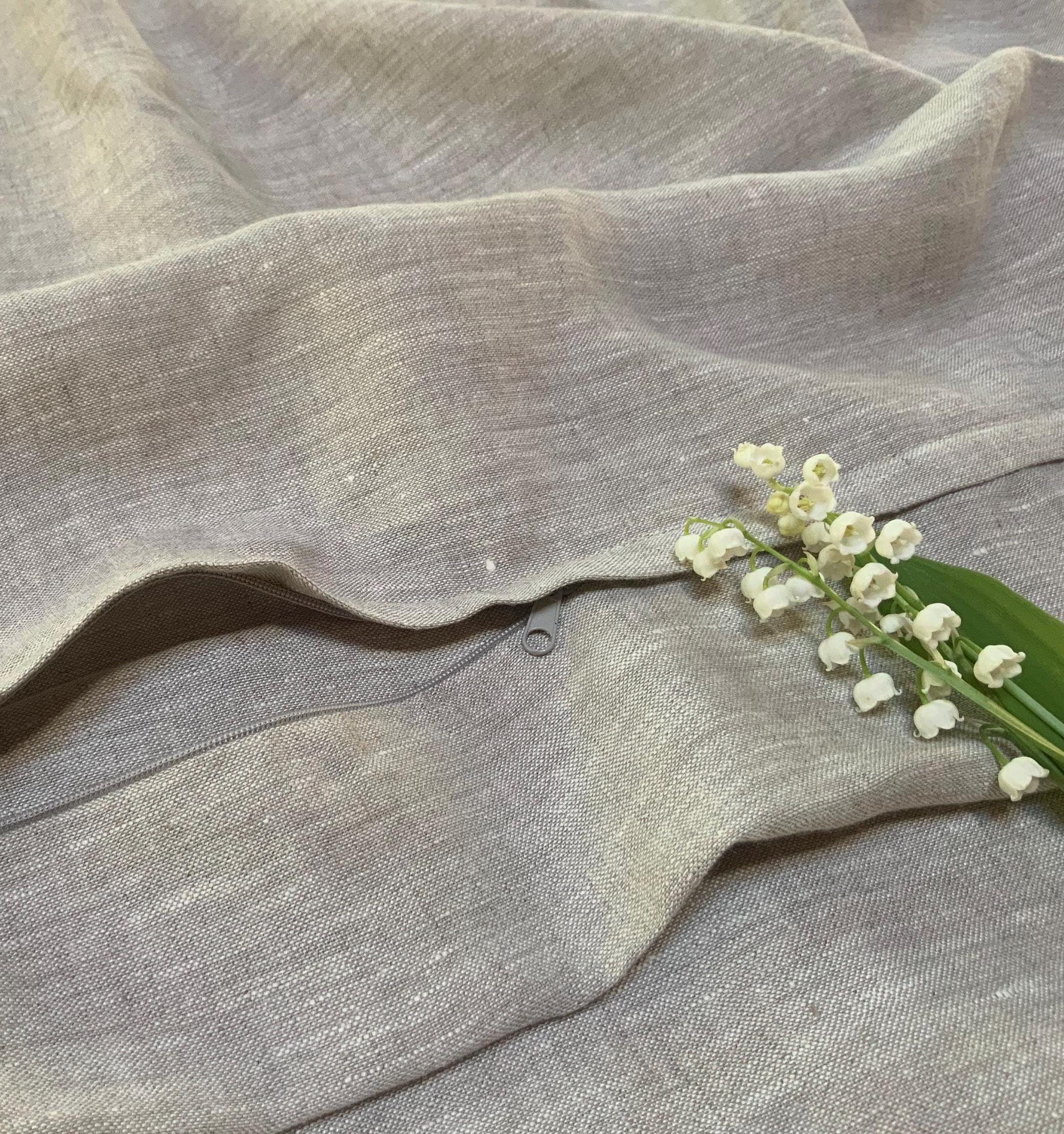 Natural linen wedge pillow cover,  100% Belgian linen, soft, washable wedge cover, perfect linen gift