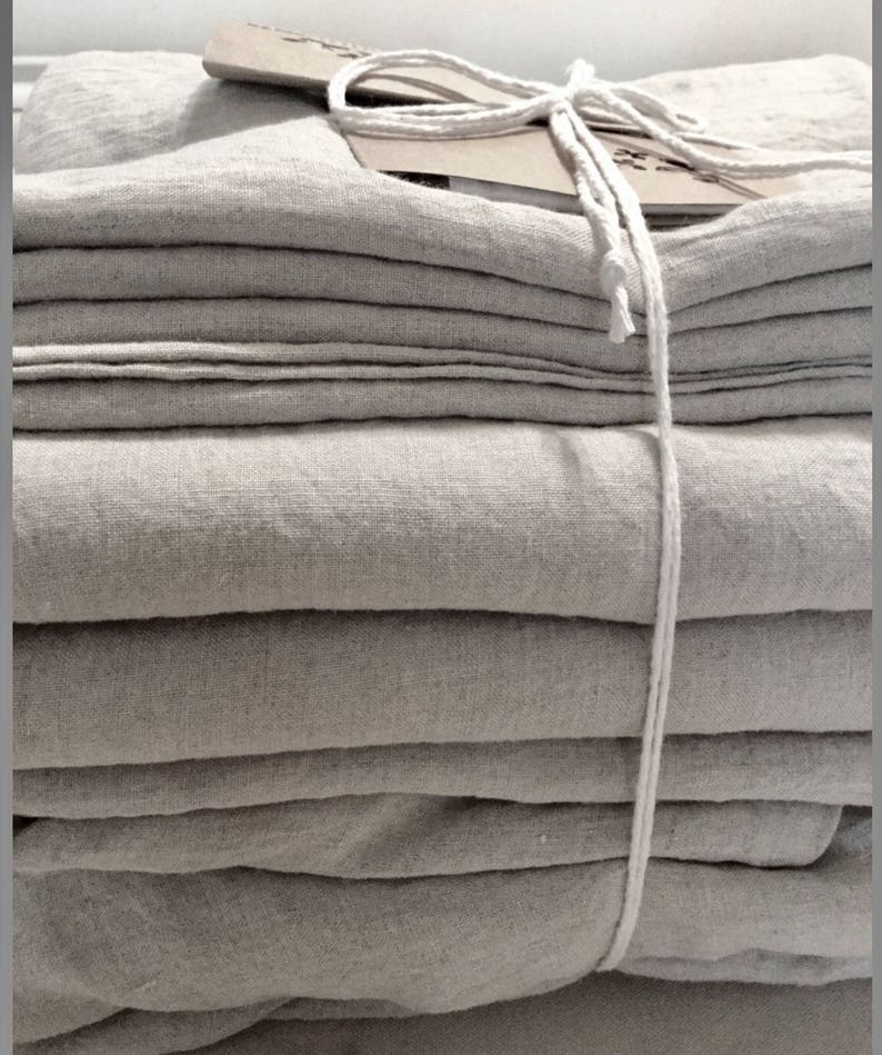 Queen Sheet Set Organic 100 Belgian Linen Also in King Etsy UK