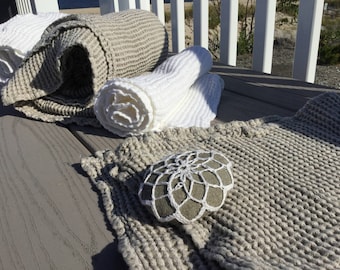 Linen Waffle Towel: Natural Organic Bath & Spa