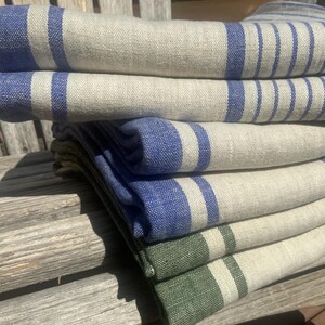 Rustic French Linen Towels: Striped Kitchen, Bath & Hand Towels image 13