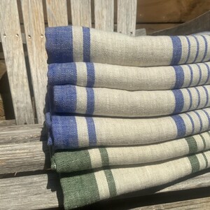Rustic French Linen Towels: Striped Kitchen, Bath & Hand Towels image 14