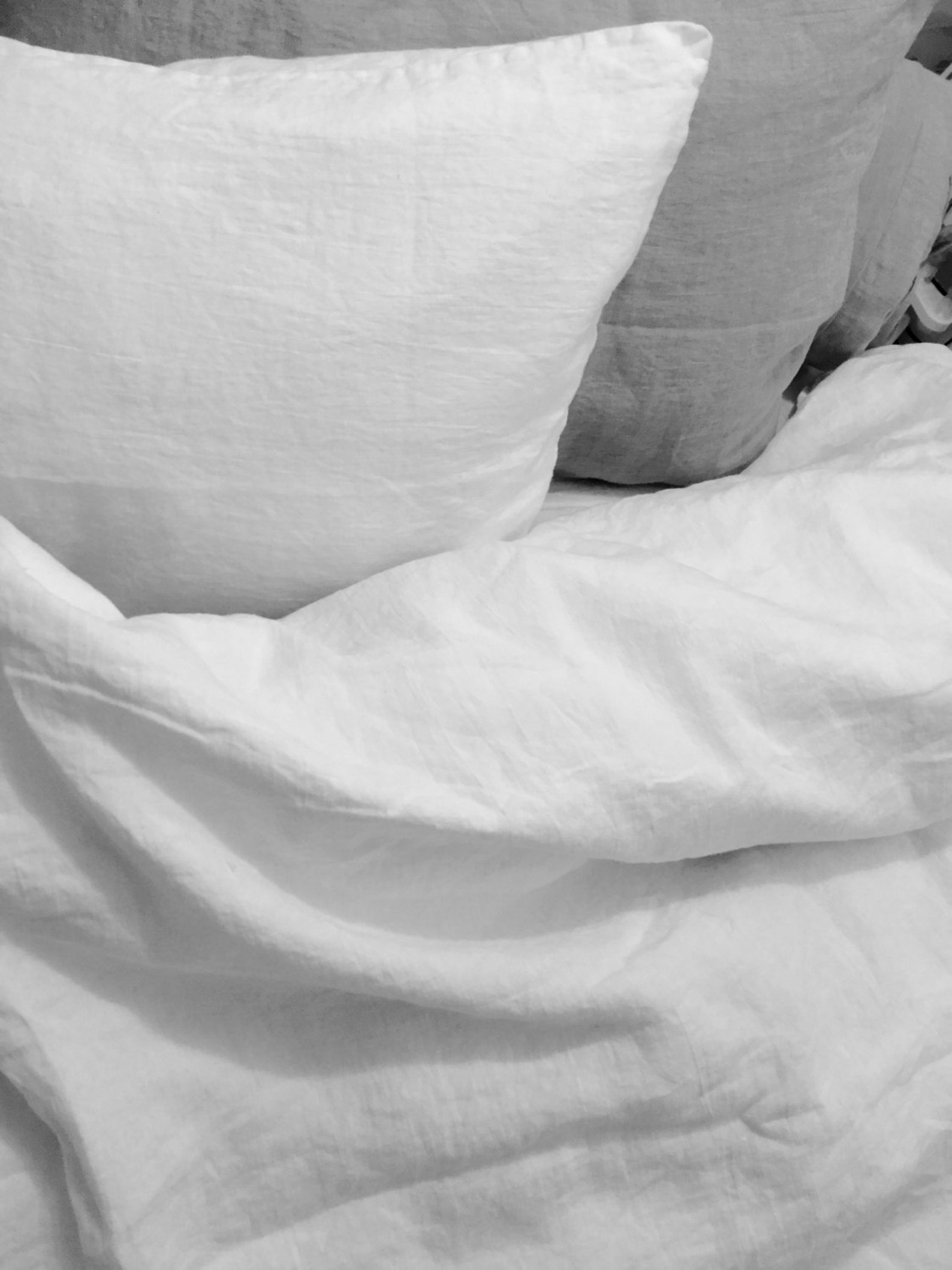 White Linen Duvet Set King Size Queen Full 100 Pure Etsy