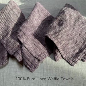 100% Pure Linen Waffle Towel: Natural Organic Bath & Spa