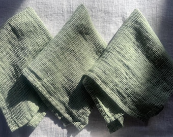 100% Pure Linen Waffle Towel: Natural Organic Bath & Spa
