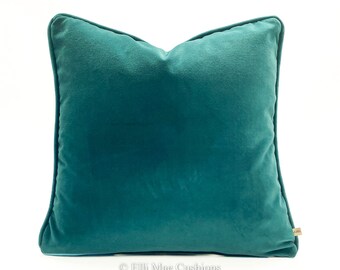 Teal velvet pillow | Etsy Teal pillow cover | Etsy