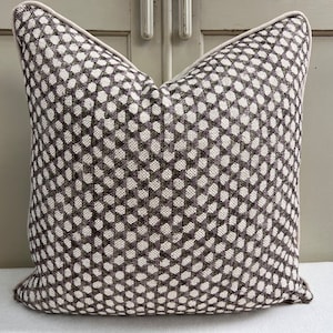 Cushions Made In Fermoie Wicker Luxury Designer Decorative Black Plum Linen Cushion Pillow Throw Cover