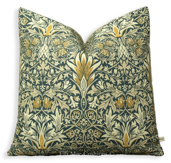 William Morris Luxury Snakeshead Blue William Morris Pillow Covers Luxury