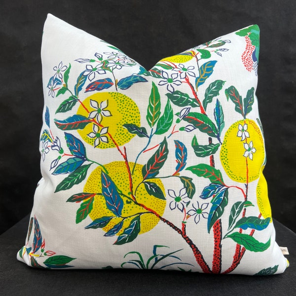 Schumacher Citrus Garden Contemporary Luxury Designer Cushion Sofa Throw Pillow Cover