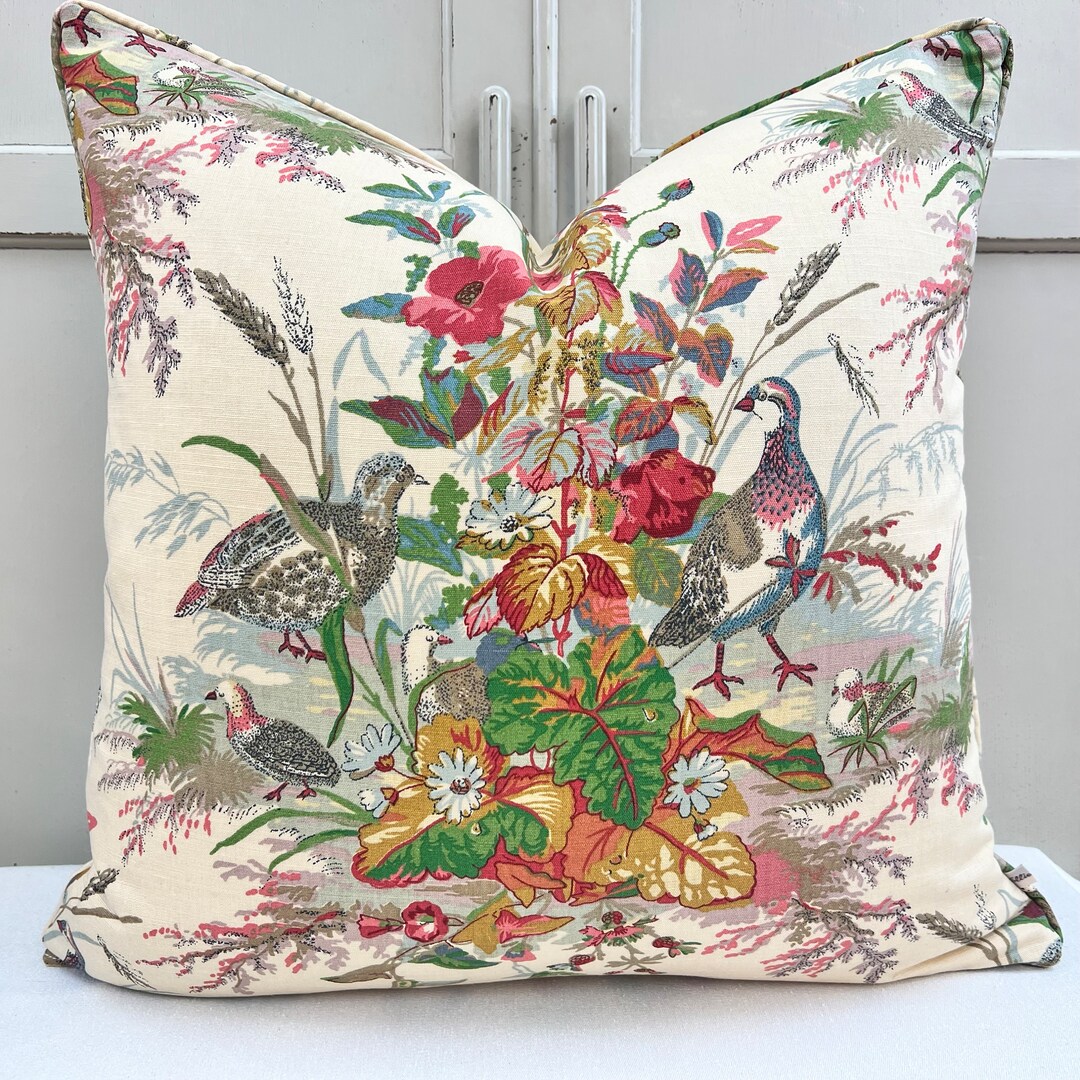Schumacher Quail Meadow Summer Traditional Luxury Designer Etsy