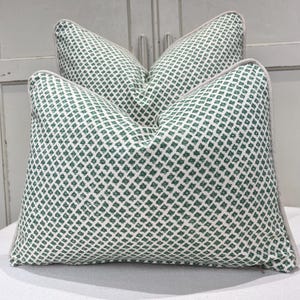 Cushions Made In Fermoie Marden Luxury Designer Decorative Green Cream Cotton Cushion Pillow Throw Cover