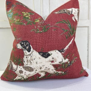 Schumacher Luxury Designer Pointers Burgundy Cushion Pillow Cover
