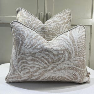 Cushions Made In Fermoie Savernake Linen Luxury Designer Decorative Pale Beige Cushion Pillow Throw Cover