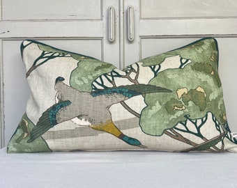 Mulberry Flying Ducks smaragdgroen luxe kussen kussensloop