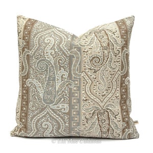 Luxury Designer Aztec Fabric Beige Grey Cream Cushion Pillow Cover