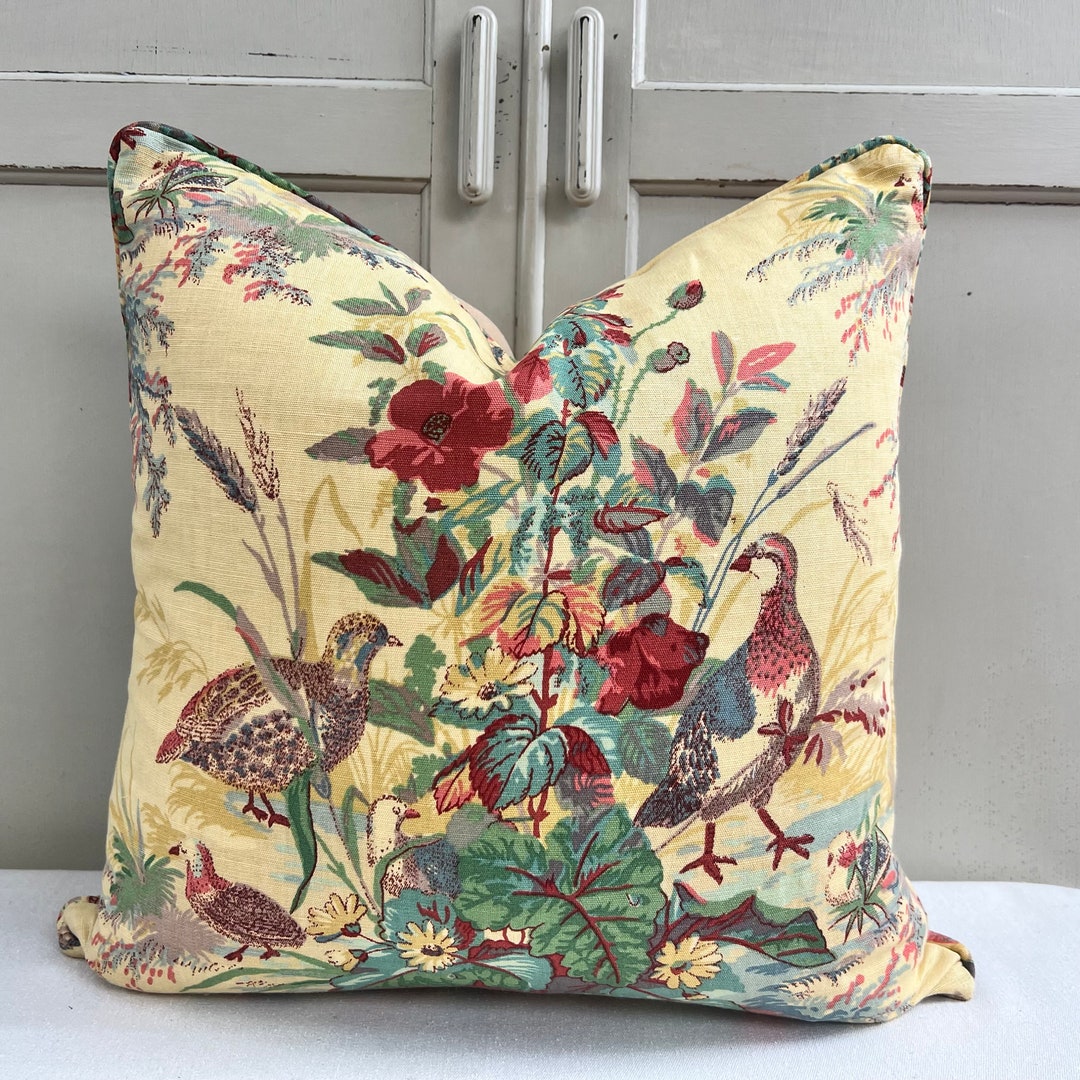 Schumacher Quail Meadow Spring Traditional Luxury Designer Etsy