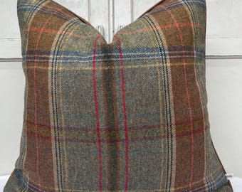 Lee Jofa Mulberry Luxury Designer Shetland Plaid Decorative Cushion Pillow Sofa Cover