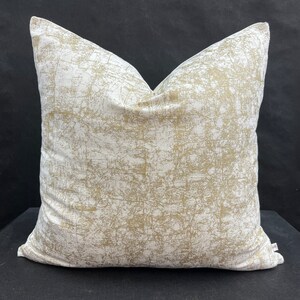 Luxury Designer Abstract Gold Cream Cushion Pillow Throw Cover