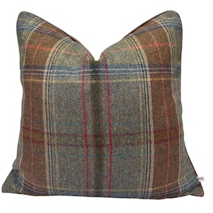 Lee Jofa Mulberry Luxury Designer Shetland Plaid Decorative Cushion Pillow Sofa Cover