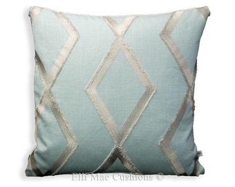 Coussin déhoussable velours Bleu Canard et Or 30 x 50 cm - Jardiland