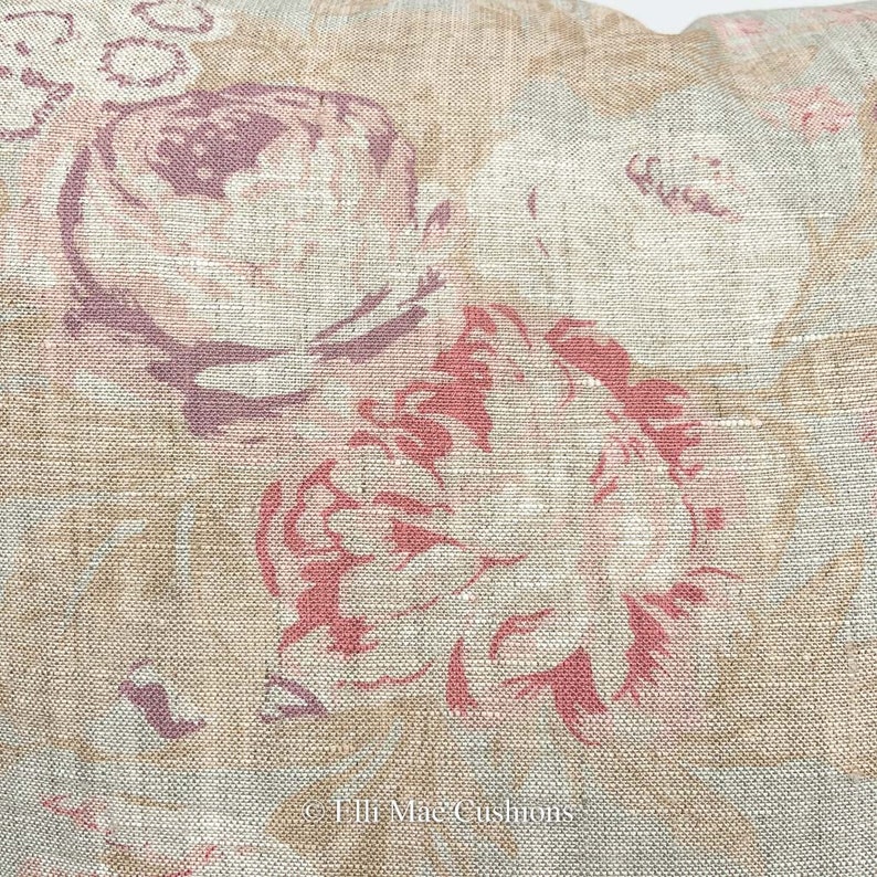 Cabbages and Roses Tulips and Roses Designer Grey Blue Pink Etsy