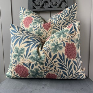 William Morris Luxury Designer Vine Blue Green Cushion Pillow Cover