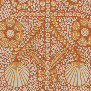 Cojines de exterior fabricados en Fermoie Shell Grotto, color naranja brillante, de algodón, funda de cojín/almohada, OUTSHEL-508, resistente al agua y a los rayos UV.