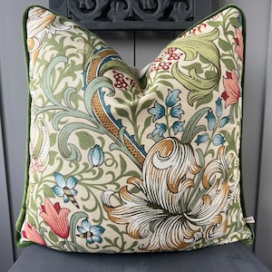 William Morris Golden Lily Luxury Designer Retro Vintage Scatter Cushion Cover Sofa Throw Pillow