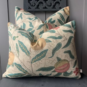 William Morris Fruit Luxury Designer Yellow Vintage Retro Floral Sofa Cushion Pillow Cover