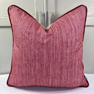 Cushions Made In Fermoie Strie Luxury Designer Decorative Burgundy Cotton Cushion Pillow Throw Cover