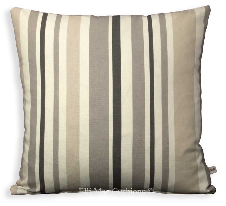 Clarke /& Clarke Designer Nova Grey Stripe Fabric Sofa Cushion Pillow Cover
