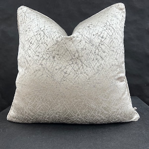 Casamance Pleiade Luxus Designer Grau Taupe Fleck Stoff Kissenbezug