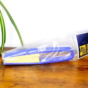 Vintage Yankee Film Squeegee: Blue & Yellow Sponge, Darkroom Photography