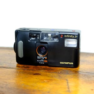 Vintage Olympus Infinity Jr. Point & Shoot 35mm Film Camera Olympus Infinity Black 35mm Film Camera, Compact Travel Camera