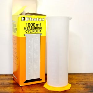 Vintage Photax 1000ml Measuring Cylinder: Darkroom Photography Chemical Development