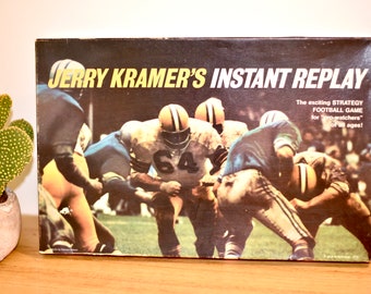 Vintage 70s Jerry Kramer's Instant Replay Board Game Football NFL Packers Game Football Gift Strategy Board Game Sports Instant Replay