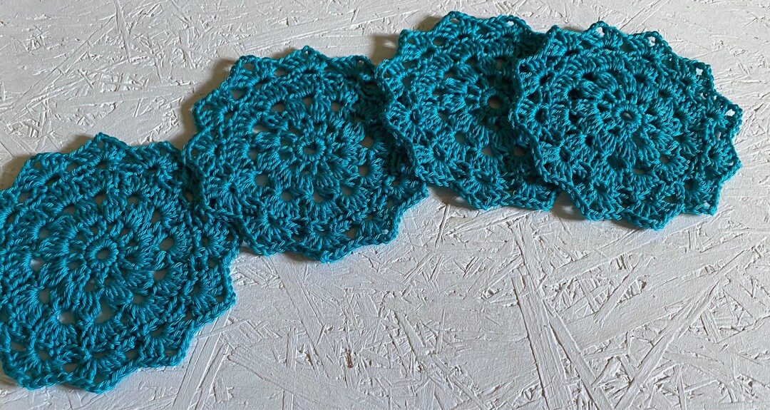 Green - Handmade Cotton Coasters (Set of 2) 31