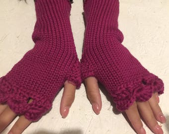 women gift-   fingerless gloves - women mitt knit gloves, arm warmers ,winter gloves