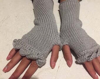 fingerless gloves - hand warmers- arm warmers - knit gloves - wrist warmers