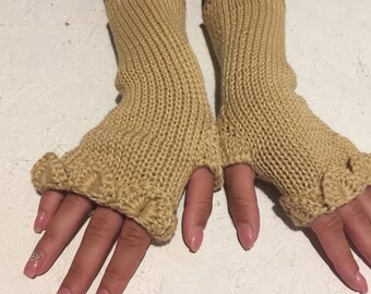 new brown fingerless gloves dragon scale knit gloves arm warmers winter gloves women wrist warmers women gift long fingerless mittens