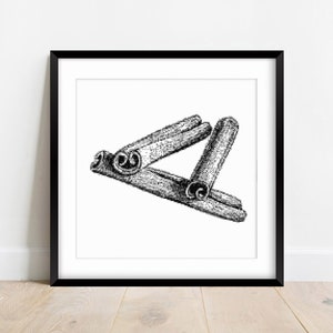 Nature Cross Stitch Pattern Cinnamon Sticks PDF Embroidery Pattern