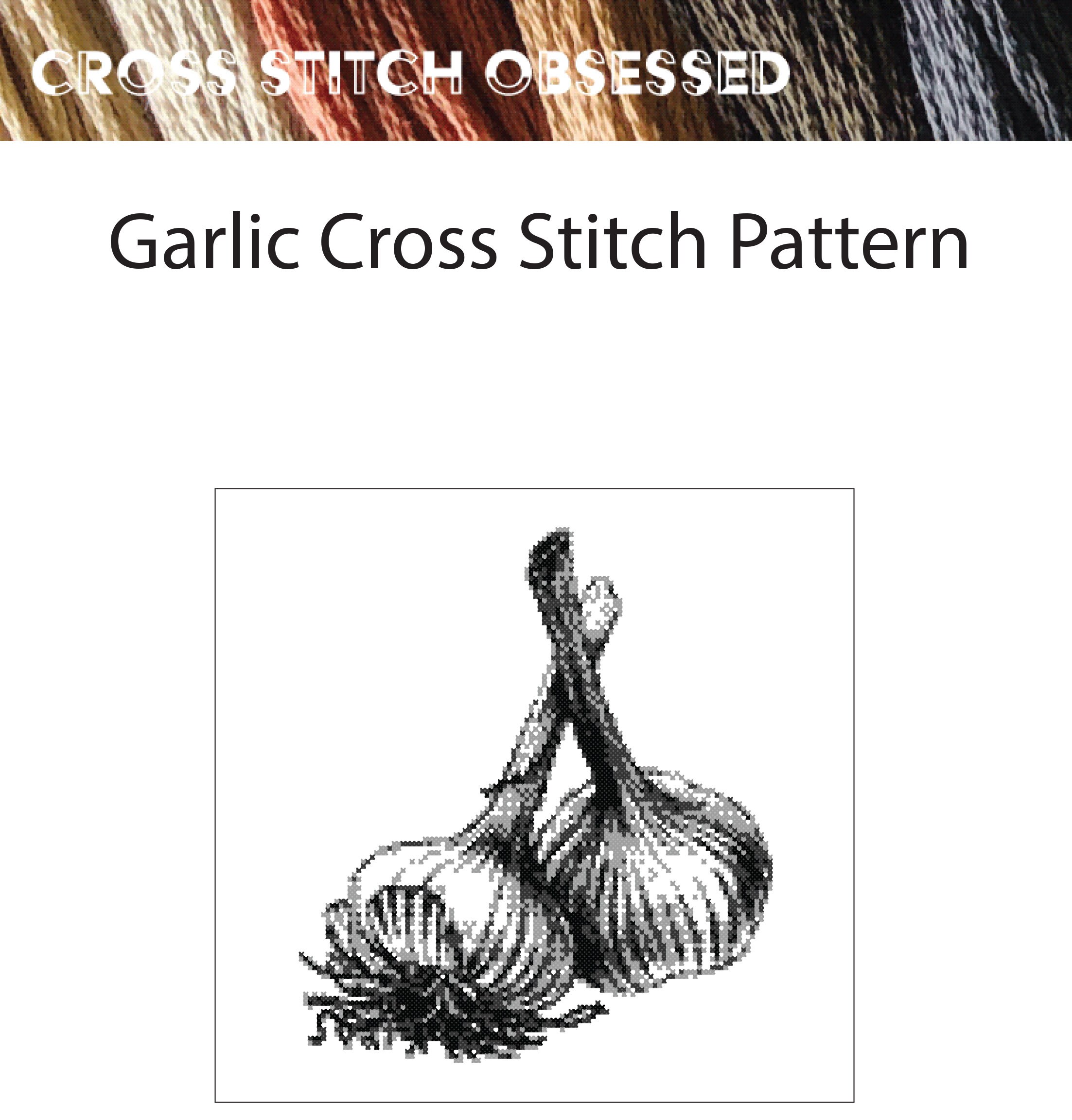 Garlic Embroidery Pattern Cross Stitch Pdf Pattern Garlic Botanical Embroidery Pattern - Etsy