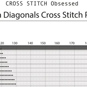 Modern Diagonal Stripes Cross Stitch Pattern, Beginner Embroidery (PDF ...