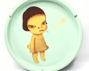 Yoshitomo Nara 'too Young to Die' Ashtray Vintage Collectible by
