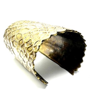 Pierre Cardin Modern Mid Century Sterling Silver 14K Cuff