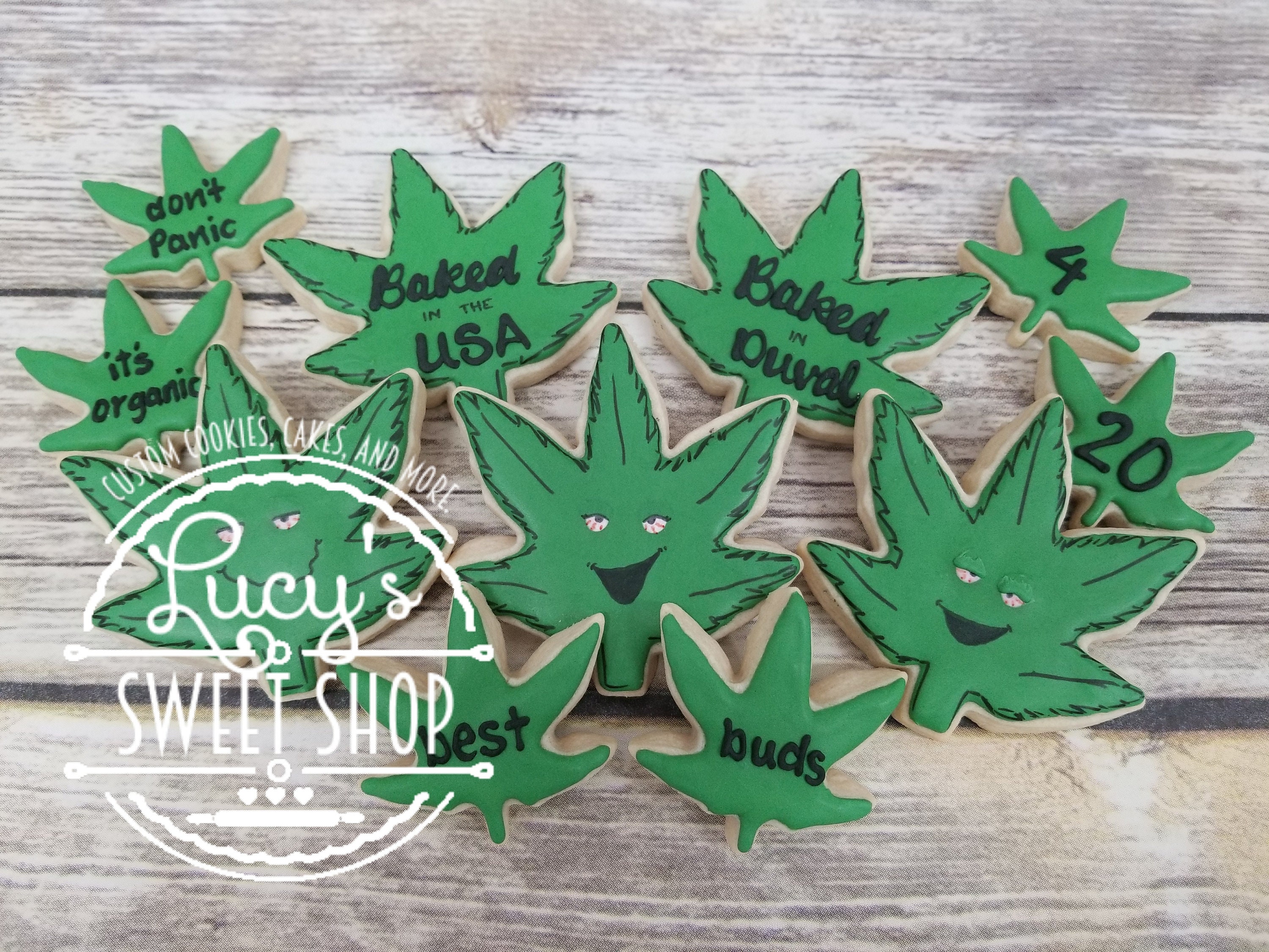 Pot Leaf Cookies Weed Cookies Marijuana Cookies 420 Etsy