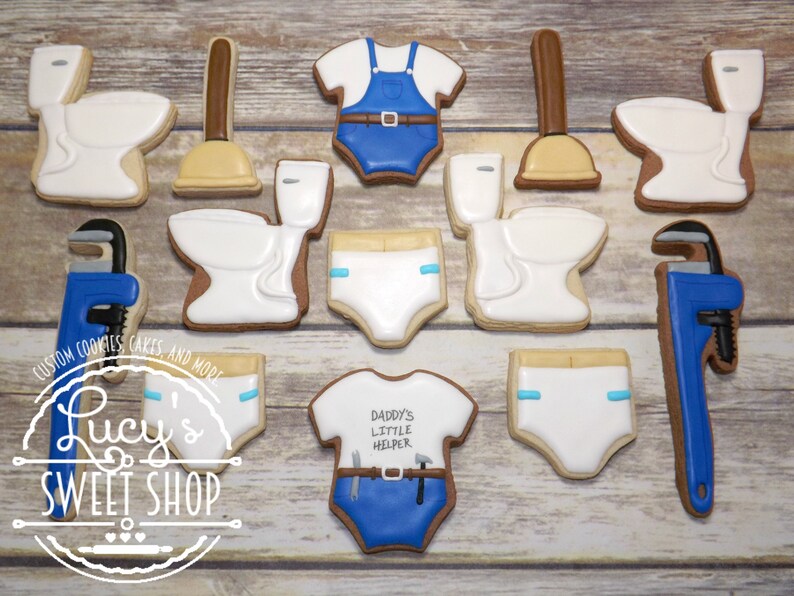 plumbing cookies plumber toilet