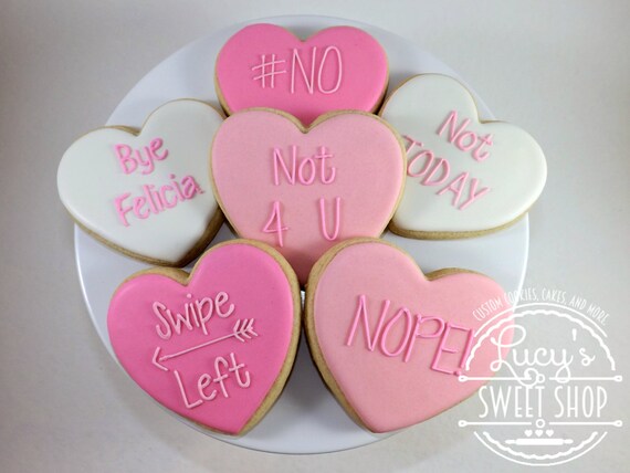 Anti Valentine's Day Cookies Anti Vday Single | Etsy