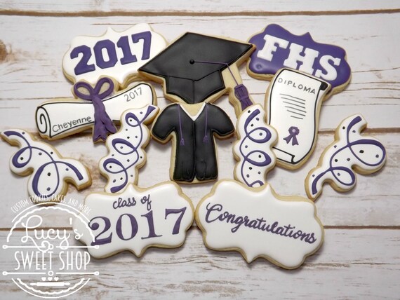 Graduation Cookies High School Graduation College Etsy